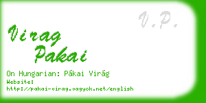 virag pakai business card
